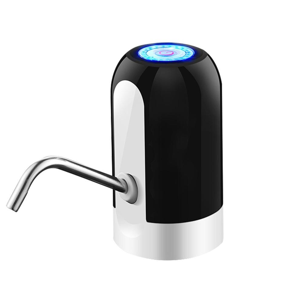 Household Automatic Water Dispenser Bottled Water Manual Water Press Intelligent Portable Water Dispenser USB LED Display: Black