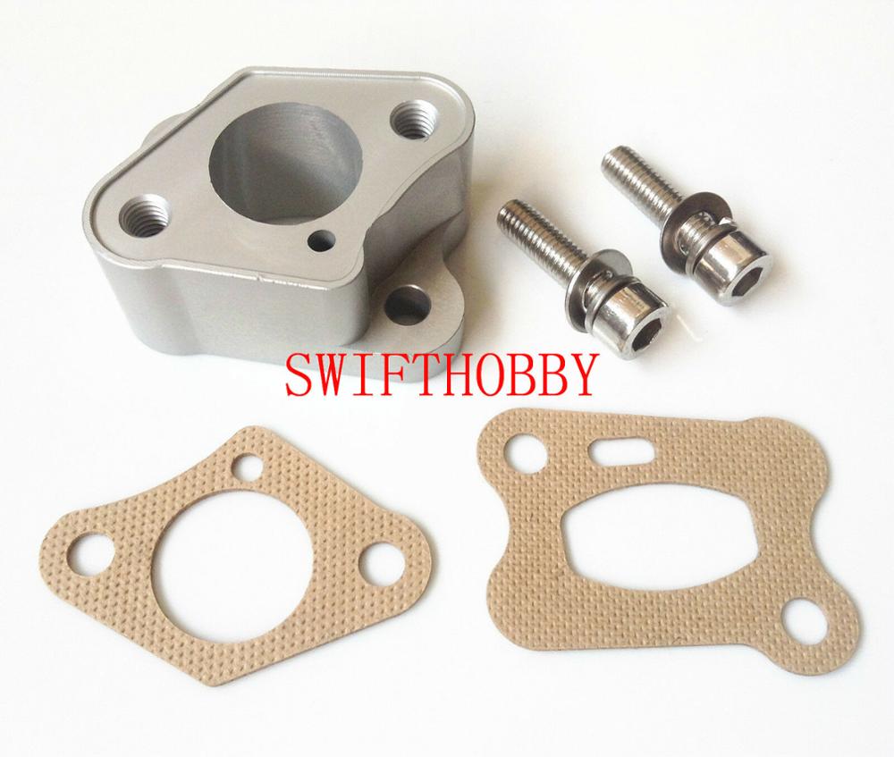 CNC isolator carb block with gasket 26CC RCMK Zenoah gas engine rc boat