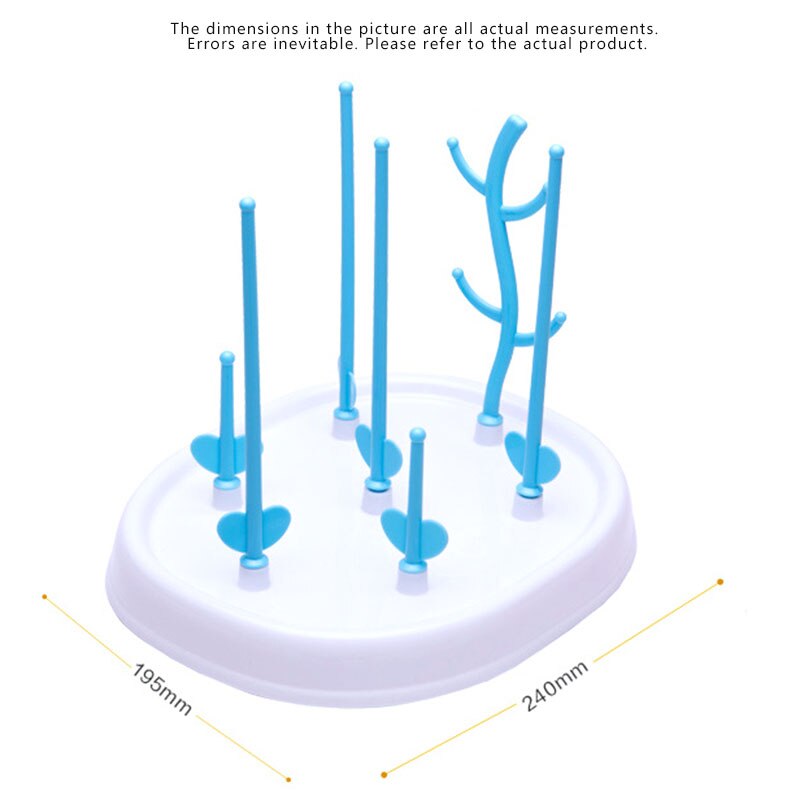 Bottle Dry Rack Baby Bottle Drain Drying Racks Blue Tree Shape Baby Milk Bottles Cleaning Dryer Drainer Storage Drying Rack