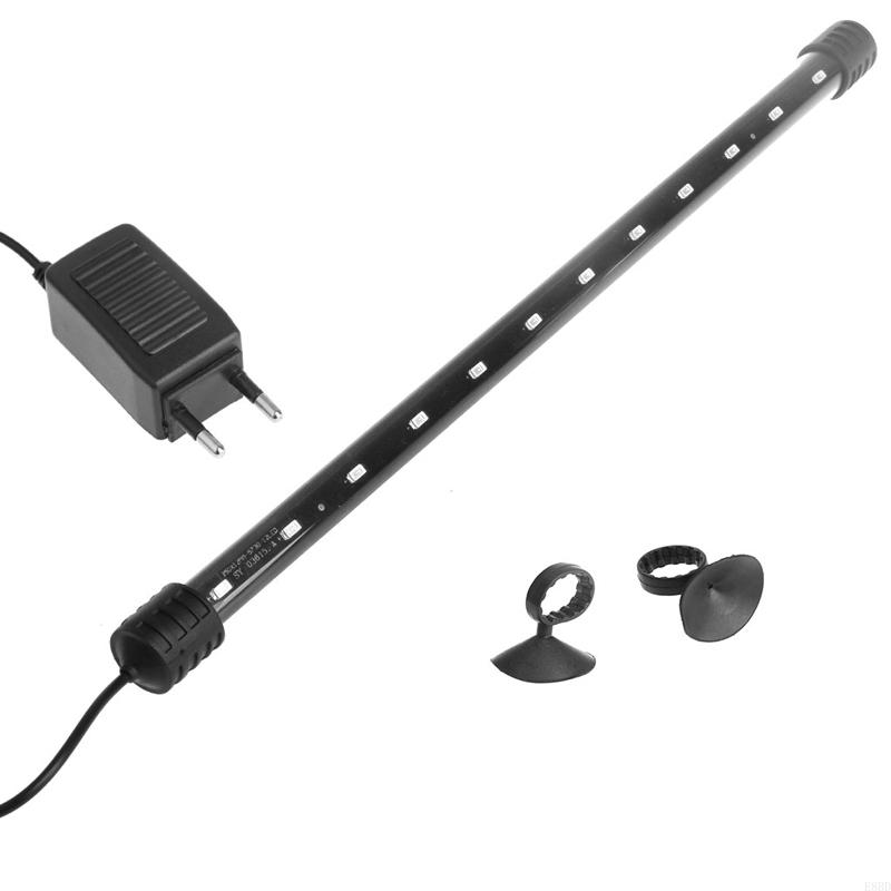 Akvarium led-lys for fisk til nedsenkbare lys vanntett 14.6in/6w 6.7in/3: Svart