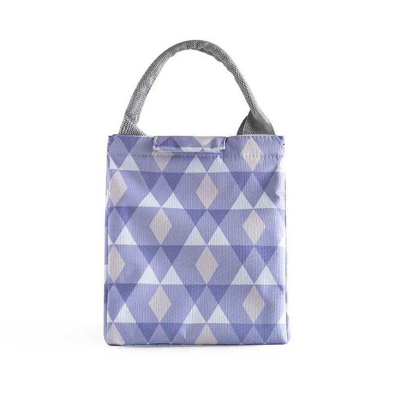 Femmes géométrie Pattner fourre-tout thermique déjeuner sac étanche Oxford plage déjeuner sacs étudiant nourriture pique-nique boîte enfant hommes refroidisseur sac: Purple