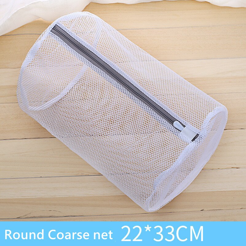 Effen kleur rits mesh waszak polyester wasnetzak voor ondergoed sokken wasmachine zak kleding bh zakken: Grof net 22 x 33cm