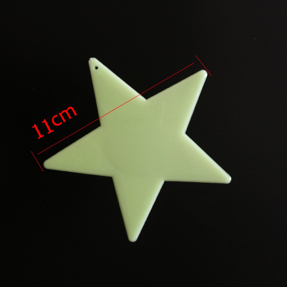 3D three-dimensional glow fluorescent luminous big star moon sun set stickers plastic wall stickers 3d sticker
