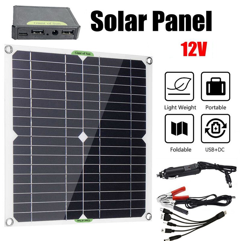 200W Solar Panel Kit 12V Battery Charger 100A with Controller Caravan Boat Solar Power System Kit For Home Outdoor Camping