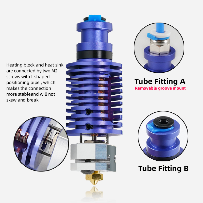 Bimetall-Wärme brechen V5 Hotend V6 Düse für ANYCUBIC I3 mega X S mega Profi Chiron DIY Ender-3 CR10 Super Ganzmetall-Druckerkopf