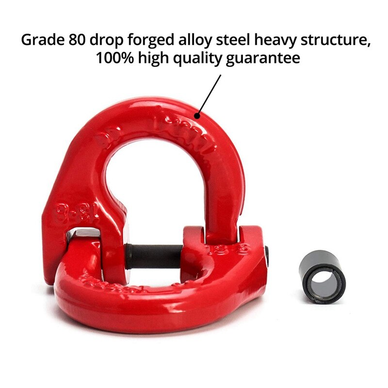 Grade 80 Alloy Steel Hammer Lock Coupling Link Connecting Link, 1/2 inch, Red Painted, 12000 Lbs Working Load