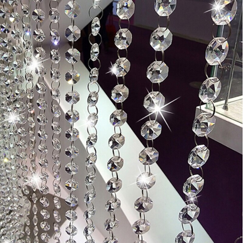 Romantische Crystal Clear Plastic Bead Garland Kroonluchter Opknoping Bruiloft Benodigdheden
