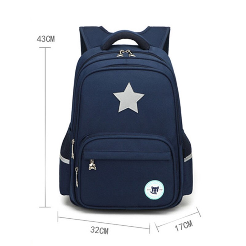 Waterdichte kinderschooltassen jongens meisjes basisschoolrugzakken kindertas schooltas orthopedische rugzak mochila infantil: Blauw groot