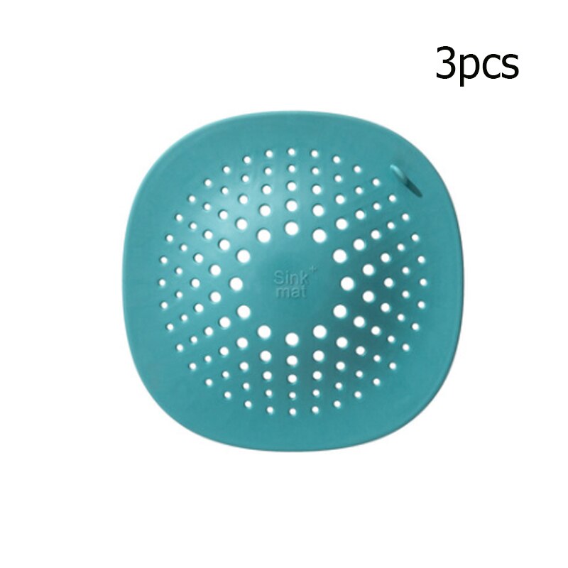 attrape cheveux douche,Bouchon collecteur de cheveux, filtre de cuisine domestique, Anti-colmatage universel, douche, salle de bain, 3 pièces: A