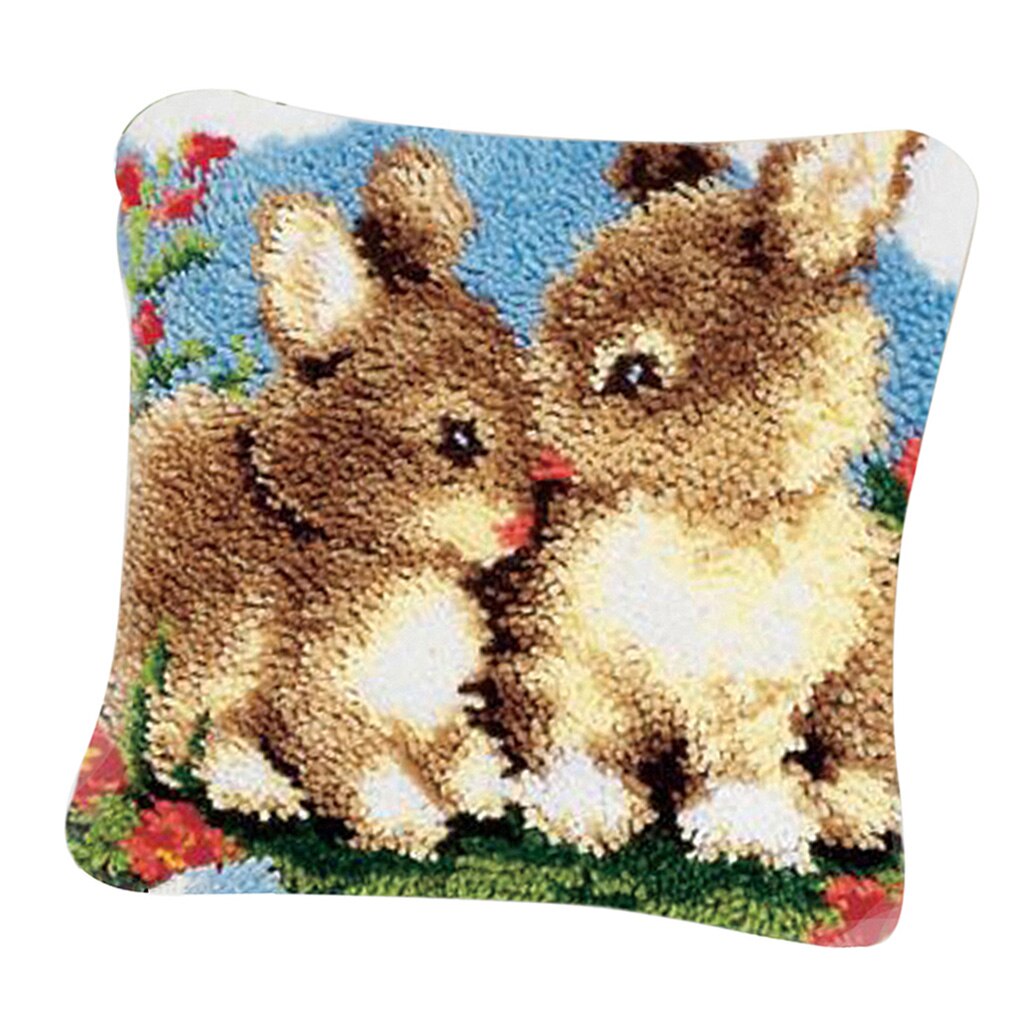 Cute Animal Latch Hook Kits For Beginners DIY Pillow Sofa Cushion Home Ornaments