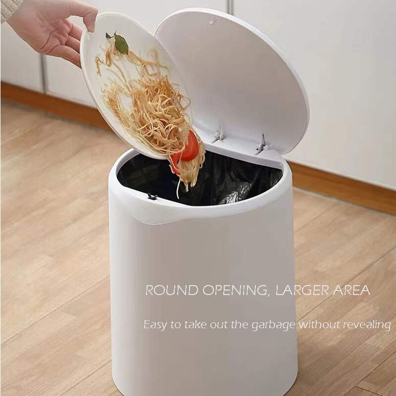 1Pcs 8L/12L Ronde Grote Capaciteit Indoor Prullenbak Emmer Vuilnis Vuilnisbak Opslag Organisatie In De Keuken Wc voor Badkamer