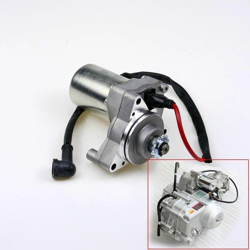 Elektrisk startmotor atv pit pro smuts fyrhjuling 2 50 50cc 70cc 90cc 110cc 125cc buggy go kart top mount 3 bultar