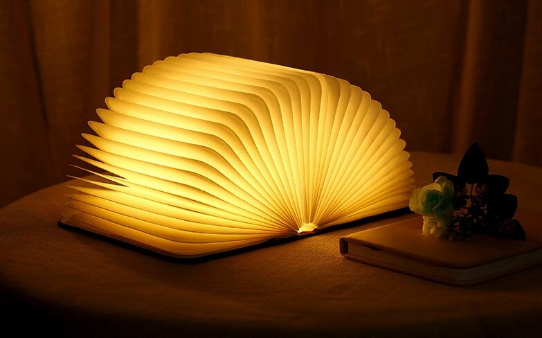 Led Licht Houten Boek Lamp Kraftpapier Boek Lamp Usb Charger Night Lamp Opvouwbare Boek Stijl Lamp Goed Voor verzenden