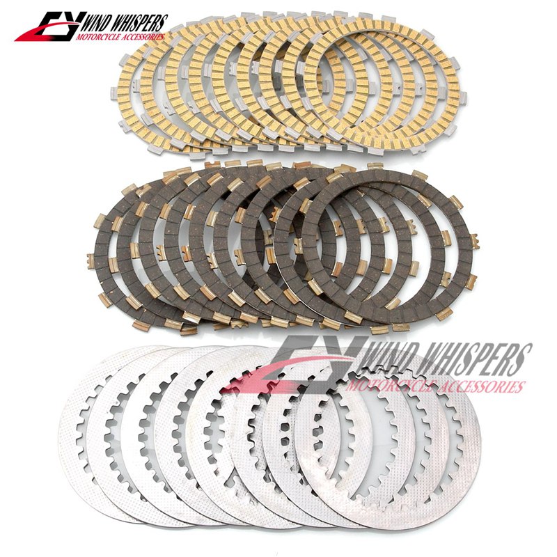 Motorrad Stahl Kork Papier Reibung Kupplung platten Rabatt einstellen Für Yamaha FJ09 FZ-09 MT-09 MT-09A ABS Tracer 900 YZF R1