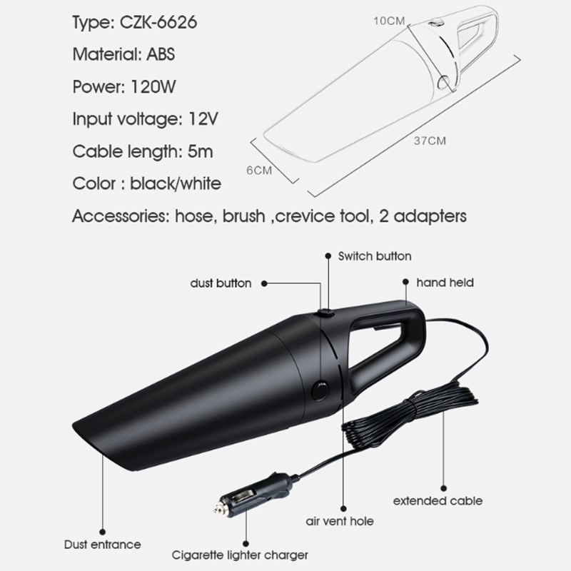 12V senza fili 6000papà aspirapolvere per auto senza fili bagnato asciutto aspirapolvere per aspirapolvere portatili automatici strumento per la pulizia degli interni delle auto