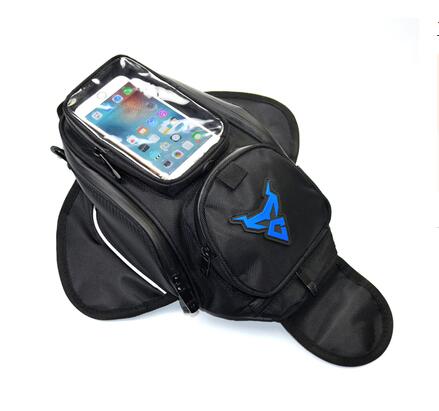 MOTOCENTRIC Motorbike Tank Bag Waterpoof Large Capacity Motorcycle Oil Fuel Pack Riding GPS/Phone Navigation Oil Tank Bag: MC-0081-Blue