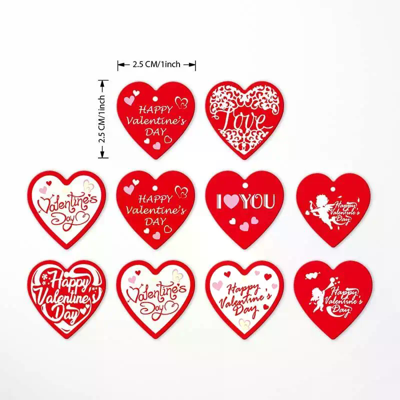 120/500 stuks valentijnsdag hartstickers, sluitstickers, stickers voor enveloppen met de tekst "happy wedding", feestdecoratiestickers
