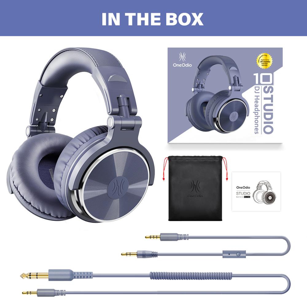 Oneodio Profi-10 Studio DJ Kopfhörer Über Ohr verdrahtet HiFi Kopfhörer Spielen Headset Mit Mikrofon Für PC Telefon: Profi-10 Violett