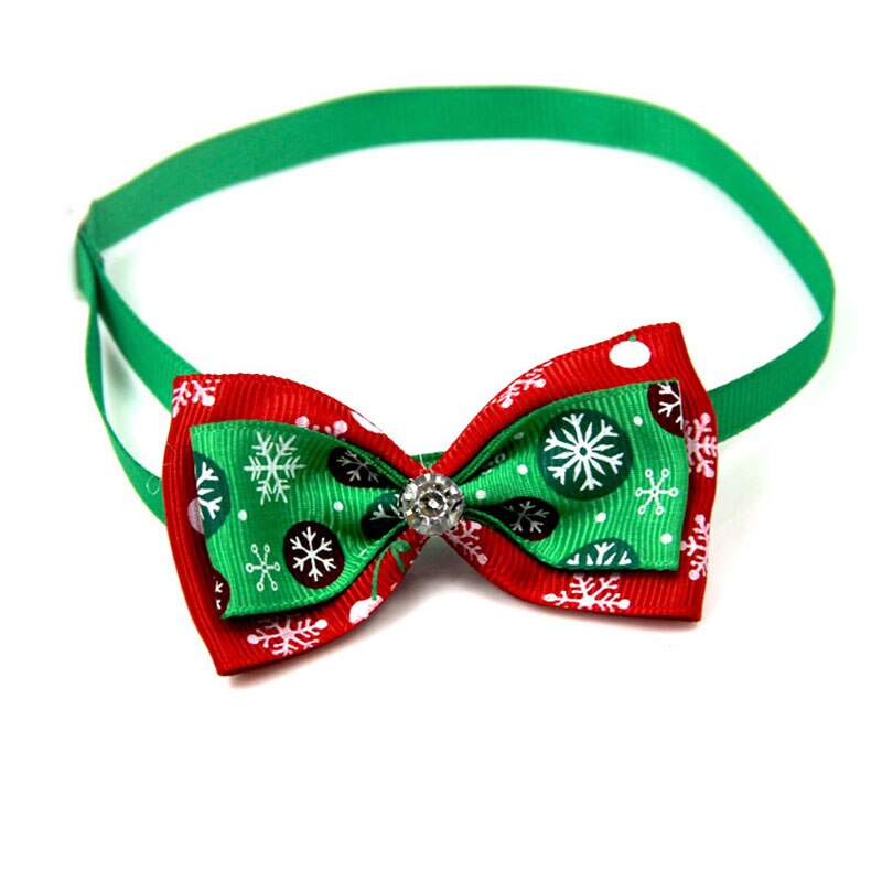 1PCS Adjustable Dog Cat Bow Tie Reflective Tape Neck Tie Pet Dog Bow Tie Pet Christmas Series Pet Bow Tie For Pet Accessories: 03 1pcs