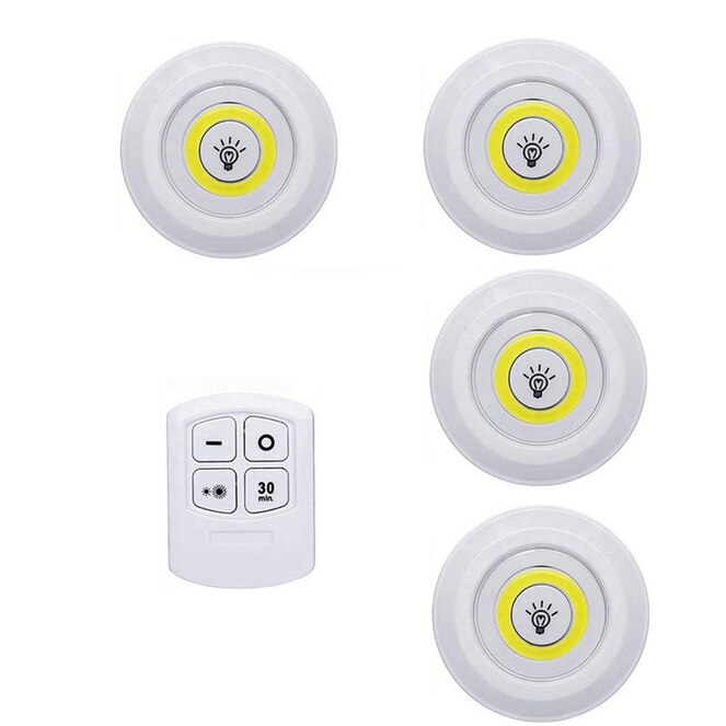 Wireless Remote Control Dimmable Night Light Decorative Kitchen Closet Staircase Aisle Bathroom Dimmable Lighting LED Lights: 02-4pcs