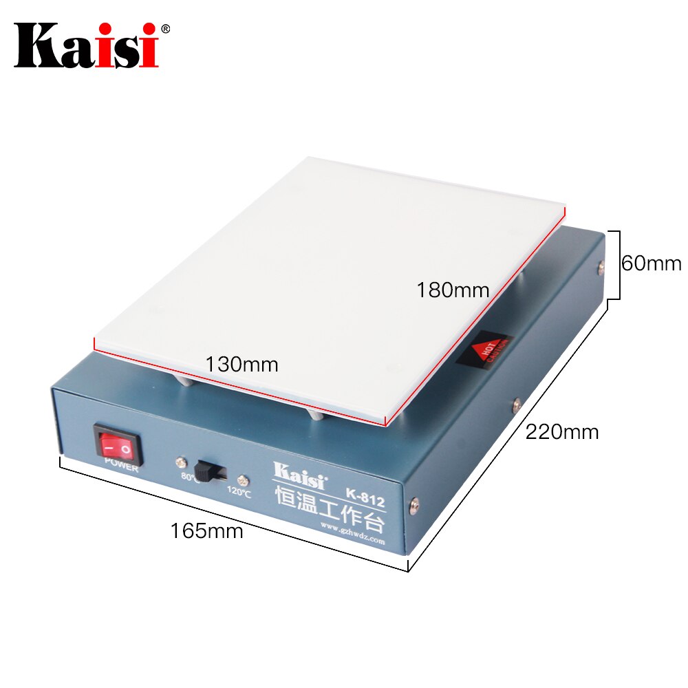 Kaisi K-812 lcd máquina separada de aquecimento da tela 110/220v para a borda do telefone móvel/tela lcd plana vidro separador