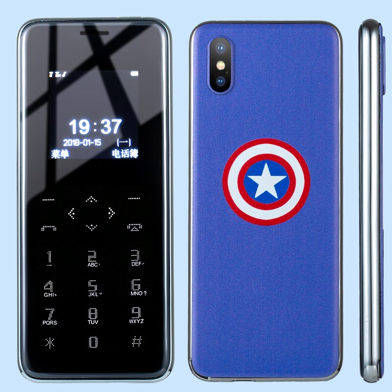 Luxe S8 Kleine Kaart Functie Mobiele Telefoons Met Metalen Body Bluetooth Dialer FM Mp3 Dual SIM mini telefoon celular Voor kinderen