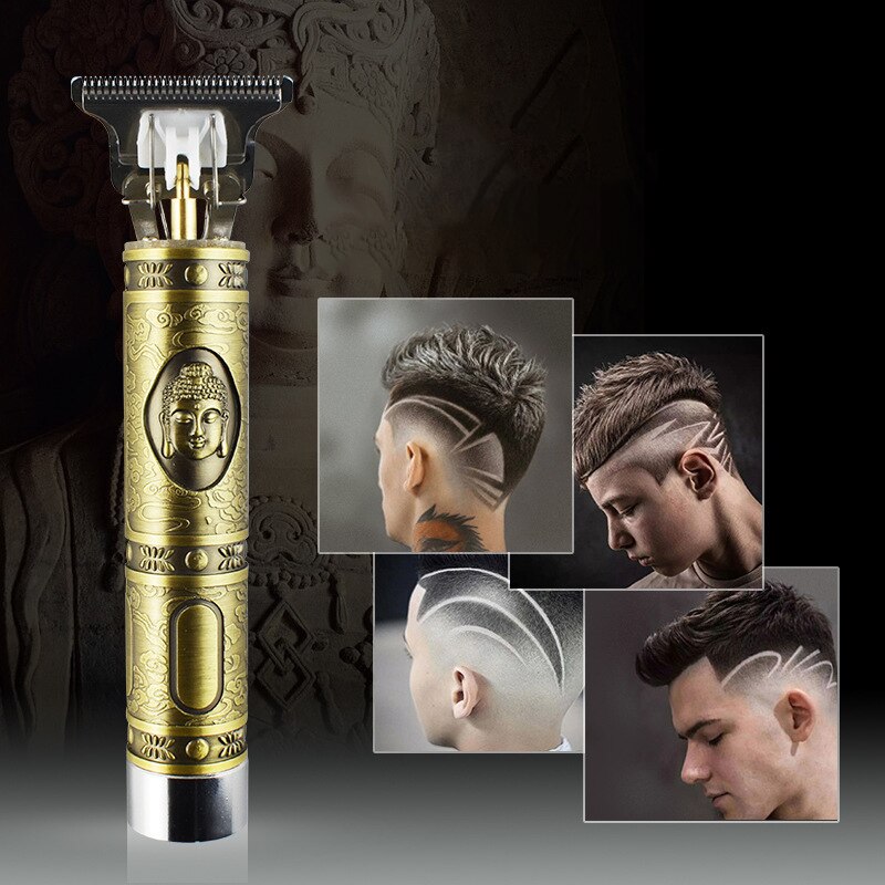 T9 Electric Hair Trimmer USB Rechargeable Hair Clipper Cordless Shaver Men Baldheaded Hair Clipper Barber Hair Cutting Machine