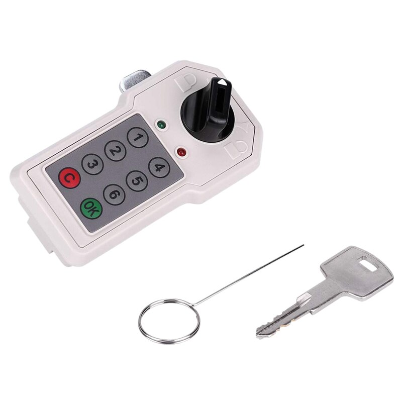 6 Digit Code Combination Lock Convenient Cam Password Security Lock for Cabinet (with a Key,Without Battery)