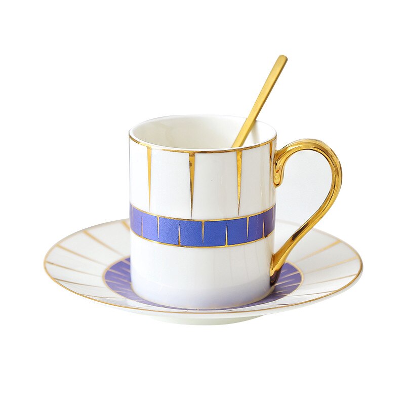 Koffie Kopjes Ontbijt Melk Thee Kopjes Keramische Drinkware Met Lade & Lepel Keuken Drinken Gebruiksvoorwerp Huwelijkscadeau Creatieve Simplicit