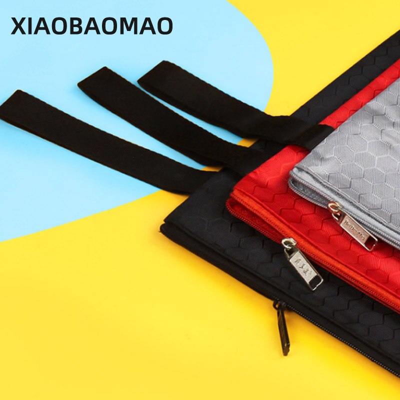 A4 Canvas File Folder Bag Men Portable Office Supplies Organizer Bags Double Layer Portable School Document Supplies