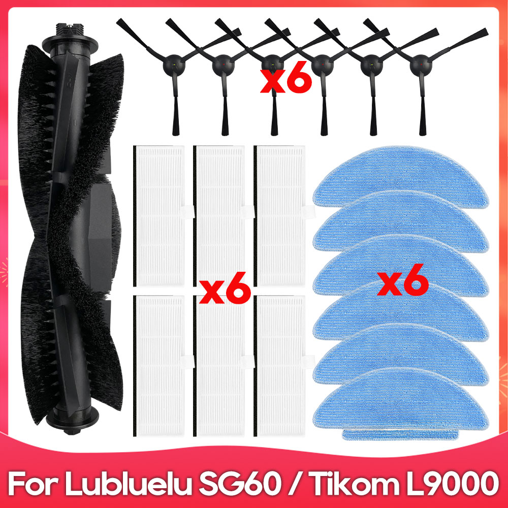 Fit For Lubluelu SG60 / SL60 / SL60D / SL61 / Tikom L9000 Robot Vacuum Parts Accessories Roller Side Brush Hepa Filter Mop Cloth: Gold