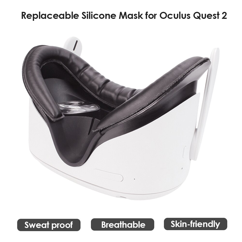 Vr Facial Interface Cover Voor Oculus Quest 2 Vervanging Beschermende Foam Pad Masker Met Verwijderbare Shading Pad Vr Accessoires