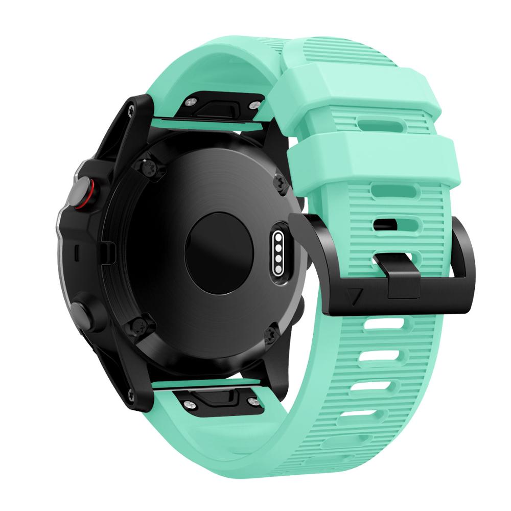 Voor Garmin Fenix 6X Mode Horloge Band Siliconen Band Voor Garmin Fenix 5X Quick Release Strap Voor Garmin Fenix 5X Plus Bands: Deep Green
