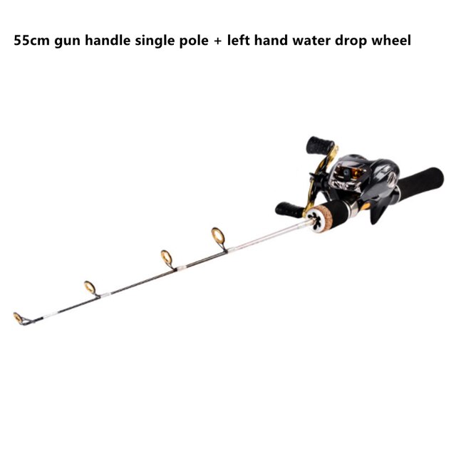 Ice Fishing Rod Set 55cm/85cm Epoxy Material Ultra Short Raft Rod Rod Travel Fishing Tackle
