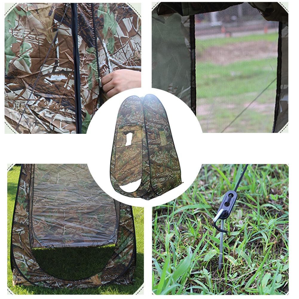 Pop-up Tent Camouflage Camping Shower Bathroom Toilet Privacy Dressing Cloakroom Storage Mobile Folding Outdoor Accessories