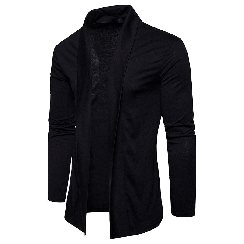 Negizber høst herre cardigan solid slim fit lang cardigan genser herre 100 bomull cardigan herre streetwear us str.
