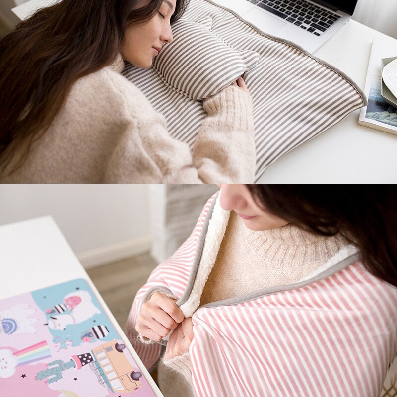 Portable Warm Blanket Cartoon Warm Shawl Heating Electric Heating Blanket Warm Electric Blanket USB Electric Blanket