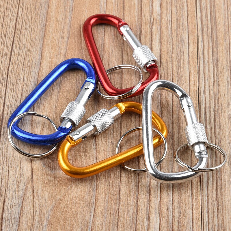 Climbing Carabiner D Shape Climbing Buckle Lock Security Safety Lock Outdoor Climbing Equipment 47*22mm