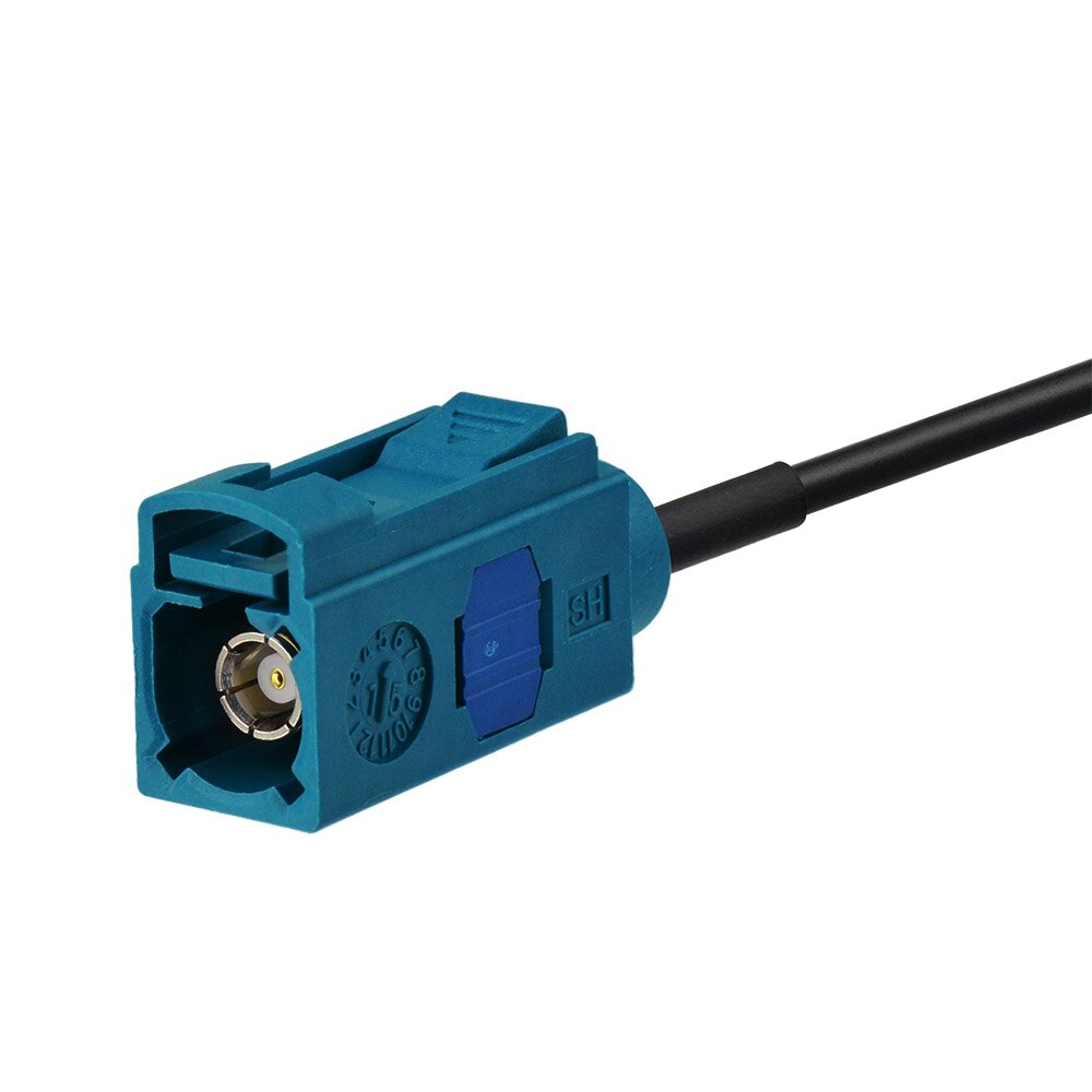 Superbat DAB DAB+ FM AM Antenna Connector DIN Jack to Fakra Z Aerial Splitter DIN Cable 15cm for Car Stereo Audio HD Radio Head