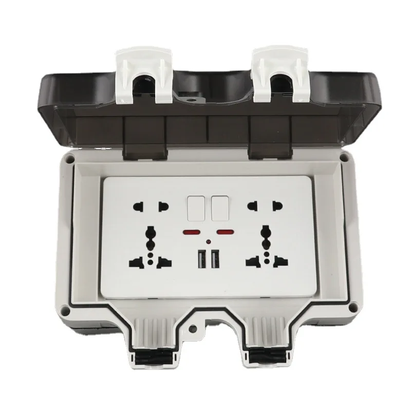 British Standard Outdoor Waterproof Socket Ip66 Anti-rain Charging Plug European Standard German Regulation Waterproof Box