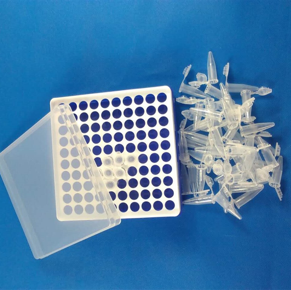 100 pcs 1.5ml Centrifuge Tubes+100vents Plastic Centrifuge Tube box Sharp bottom sample tubeswith Snap cap plastic test tubes