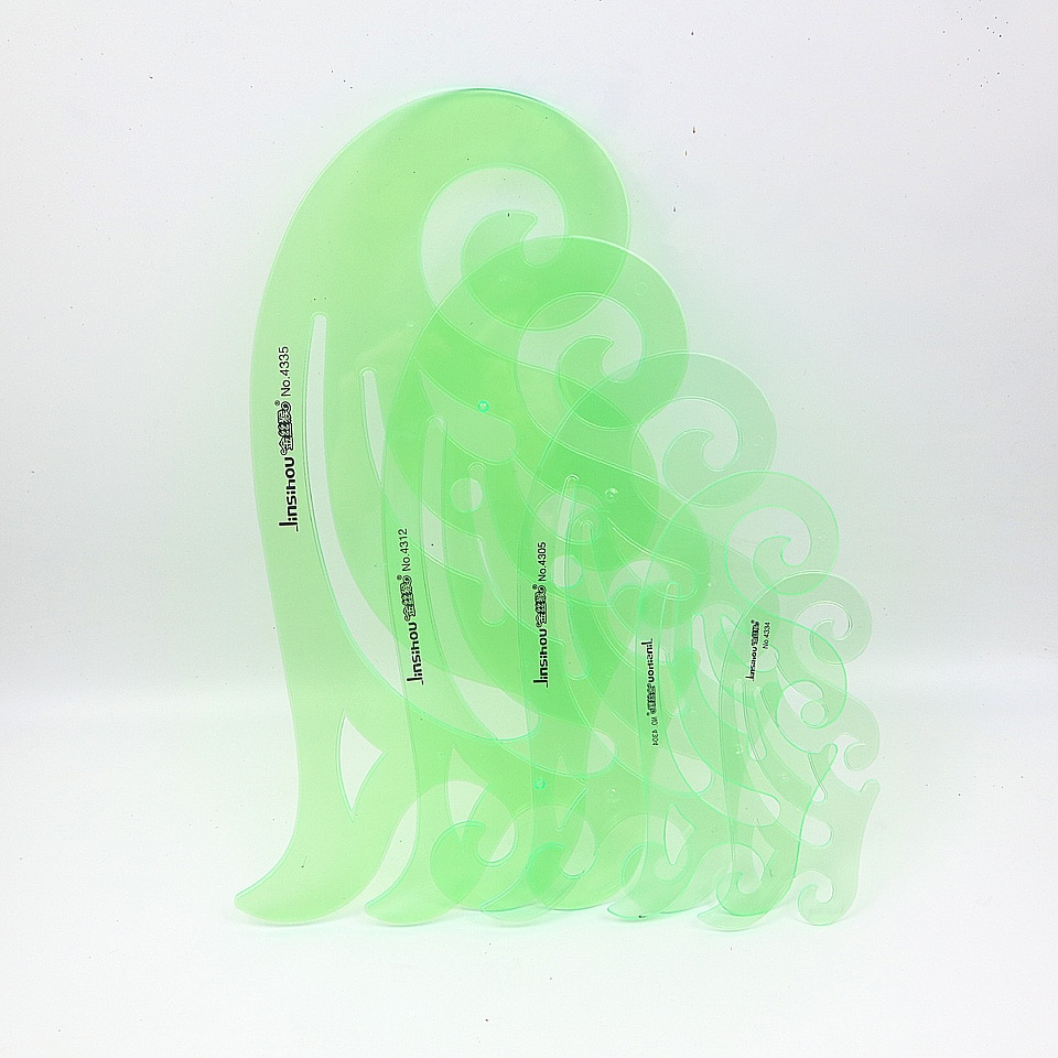 Curve Template Ruler 15-34cm Plastic Drawing Tool Students Measuring Drawing Drafting School Office Stationery Ruler