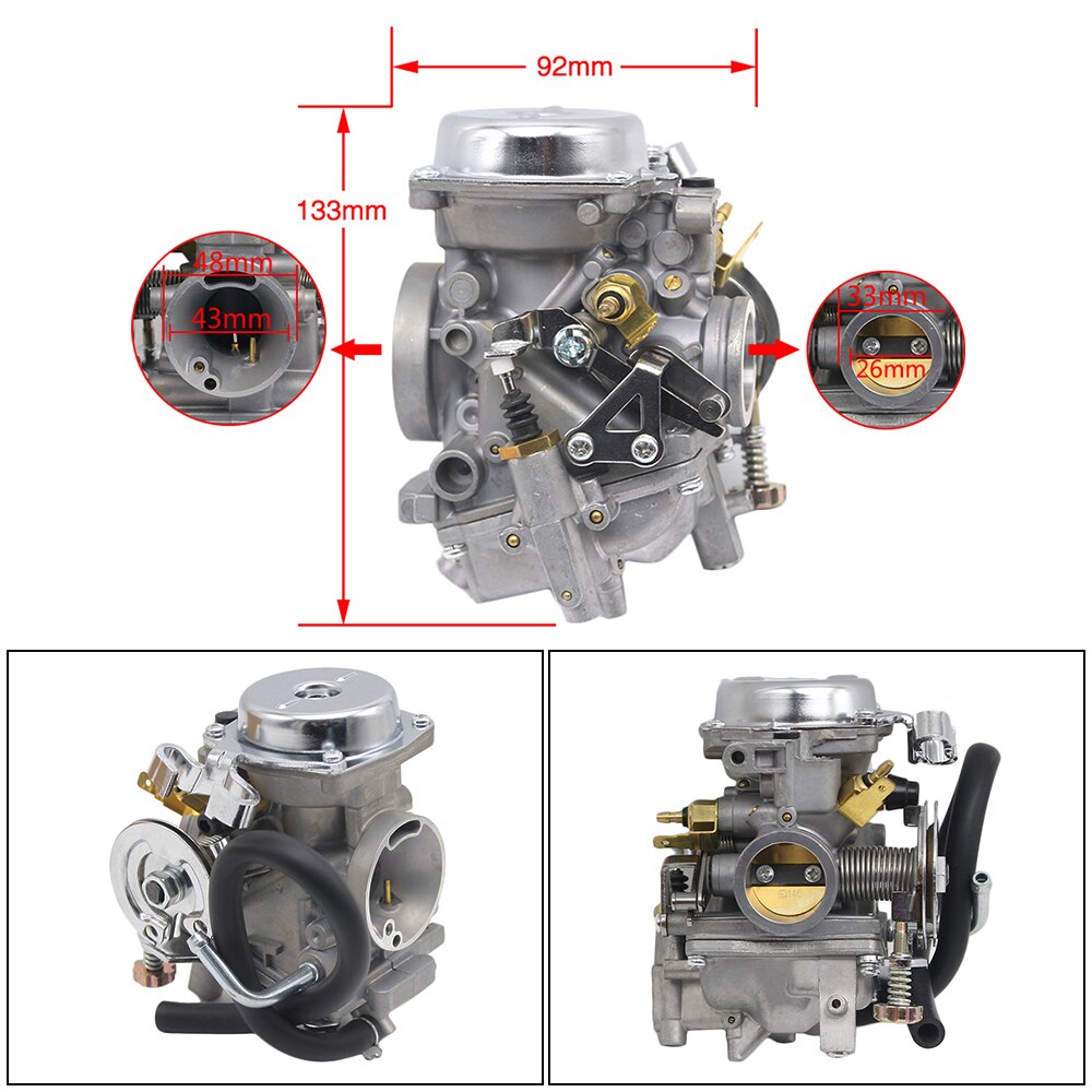 Zsdtrp motorcykel karburator med adapter  xv250 xv125 qj250 xv 250 xv 125 karburator assy til yamaha virago 125 xv125 1990