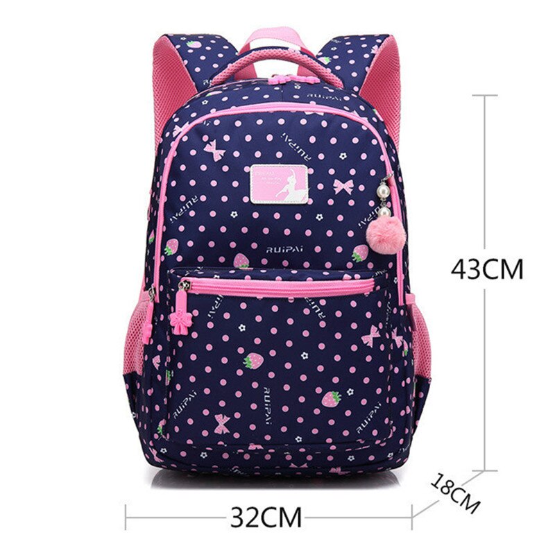 Junior High School Backpacks For Girls Primary Kids Bags two Size Large Capacity School Bags For Children Girls: royal blue big