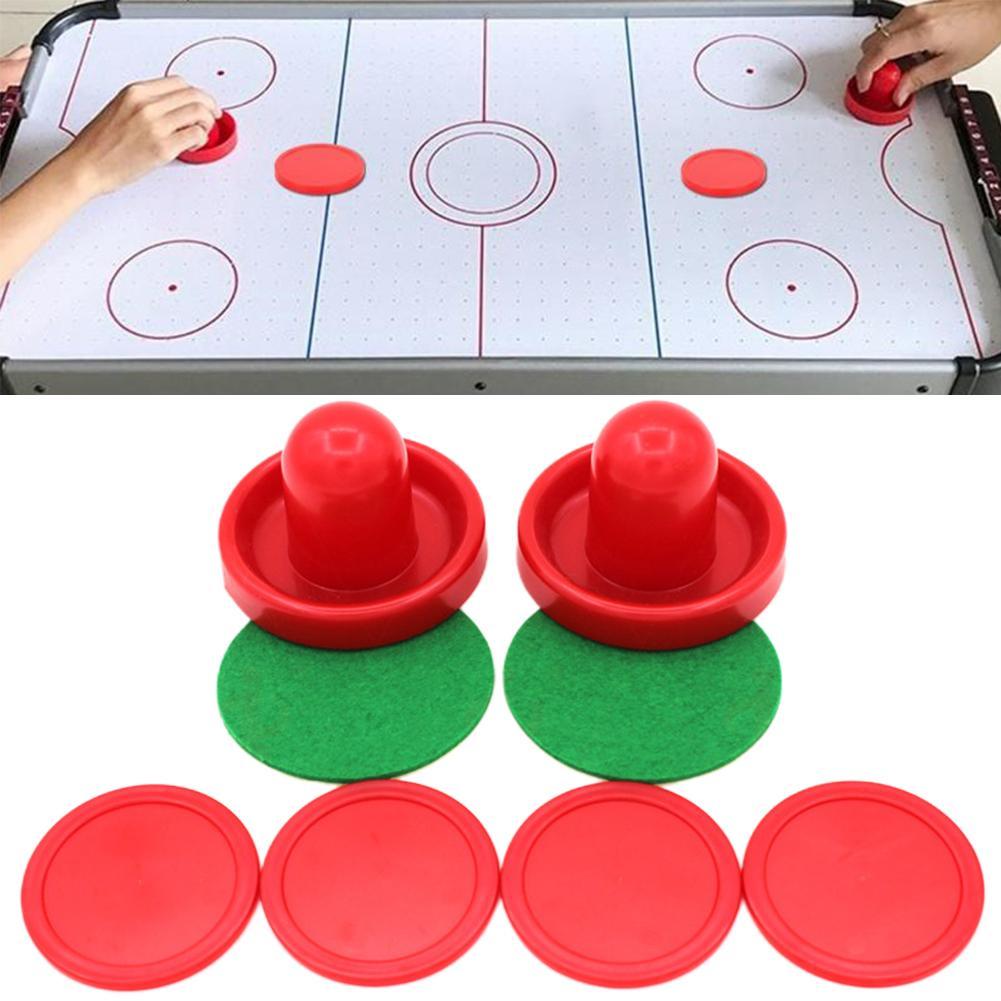 Air hockey tilbehør 76mm målvakter og 52mm puck filt pusher underholdende mallet bord leker spill voksen  p5 o 7