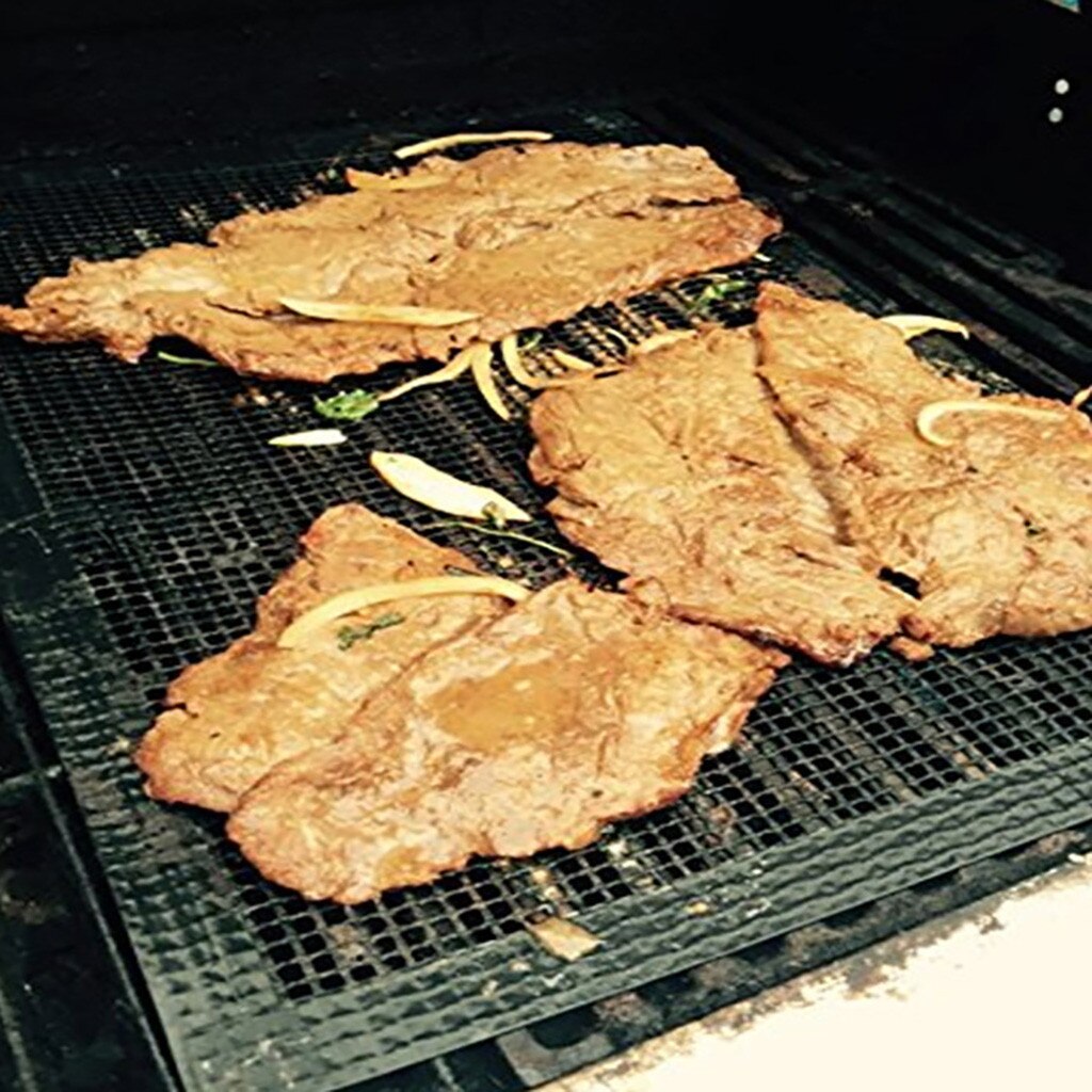 Størrelse rustfritt stål bbq grill grilling mesh wire netto utendørs matlaging grilling mesh mat utendørs kokk bbq tilbehør