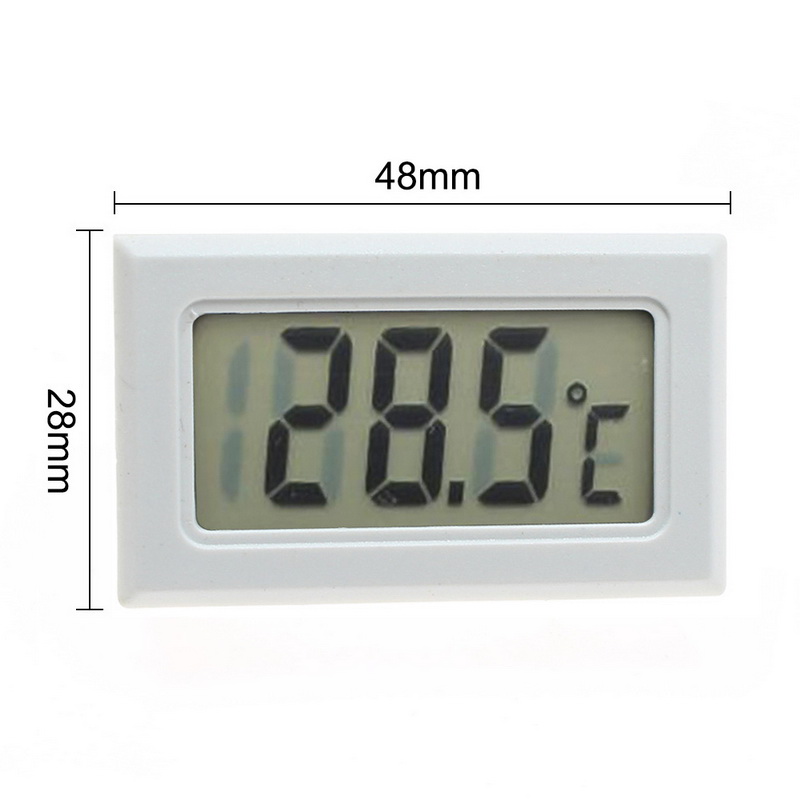 1 Pc 5 M Praktische Mini Thermometer Huishoudelijke Temperatuur Meter Digitale Lcd Display Gratis Bezorging: white without line