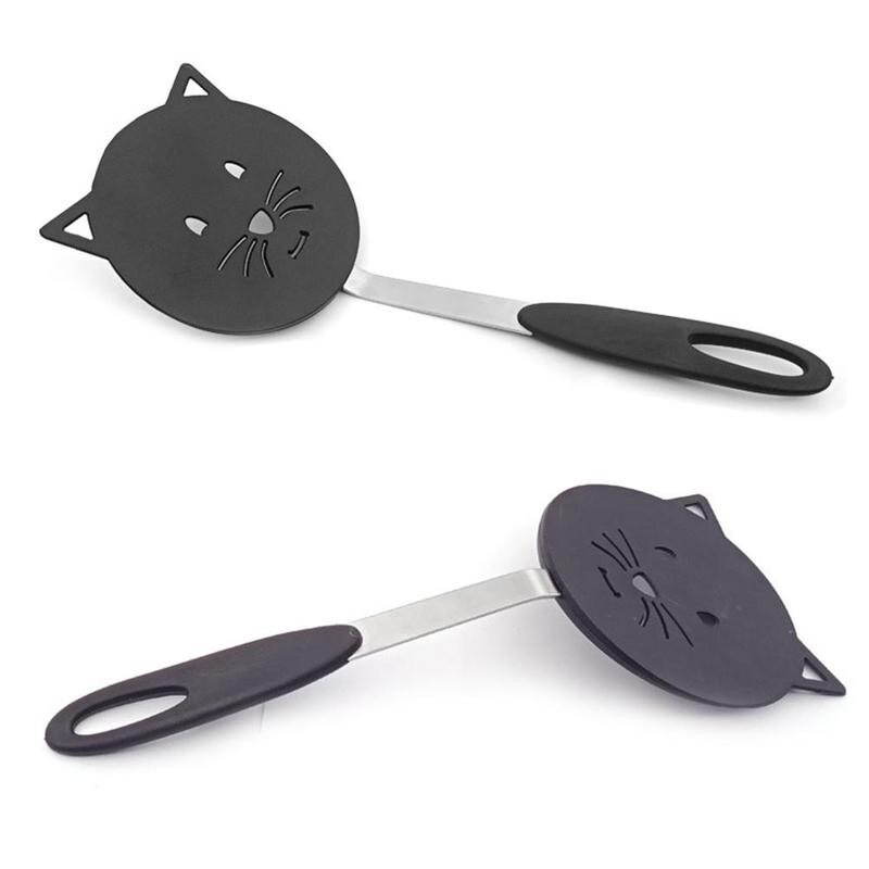 Leuke Cartoon Meow Vorm Spatel Non-stick Koken Niet Giftig Spatel Keuken Spatel Thuis Hittebestendig Nylon veilig M7Y8