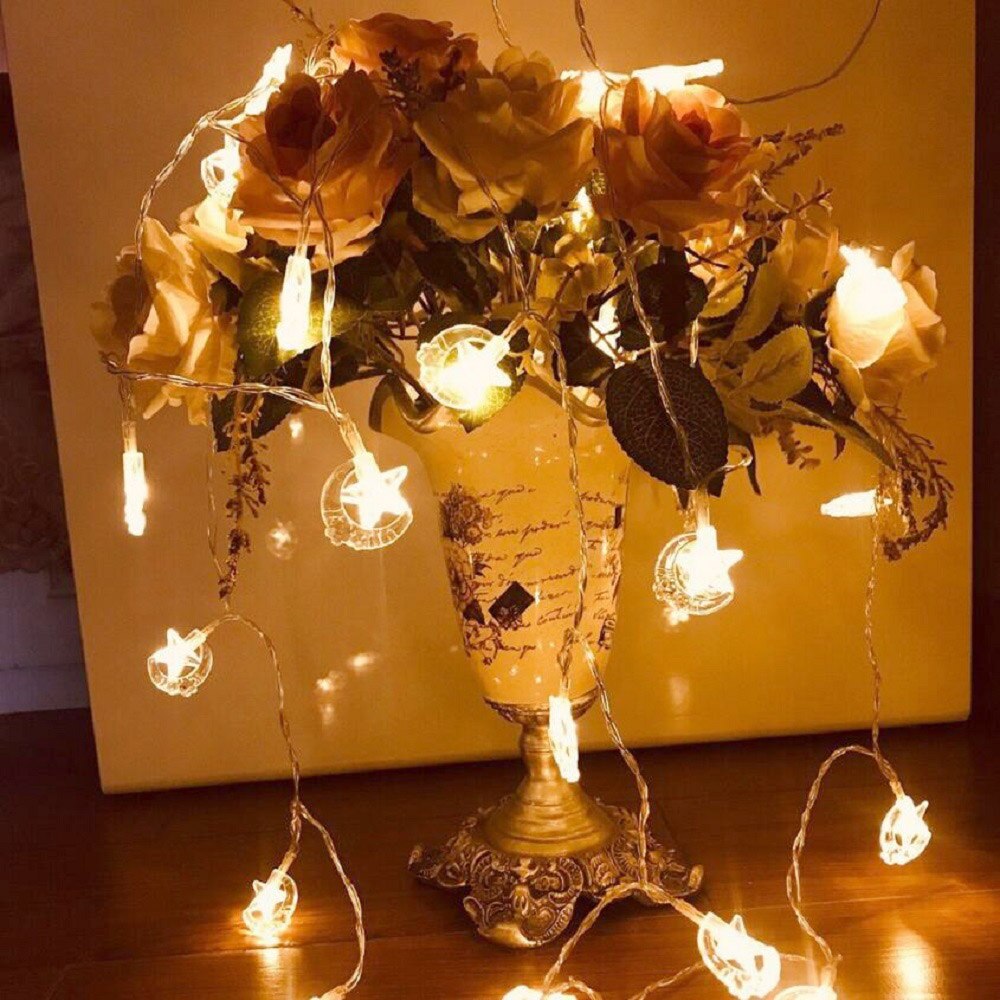 1.5M/3M/6M Maan Shape Led String Lights Verlichting Fairy Guirlande Kerstboom Bruiloft party Ramadan Voor Home Decoratie