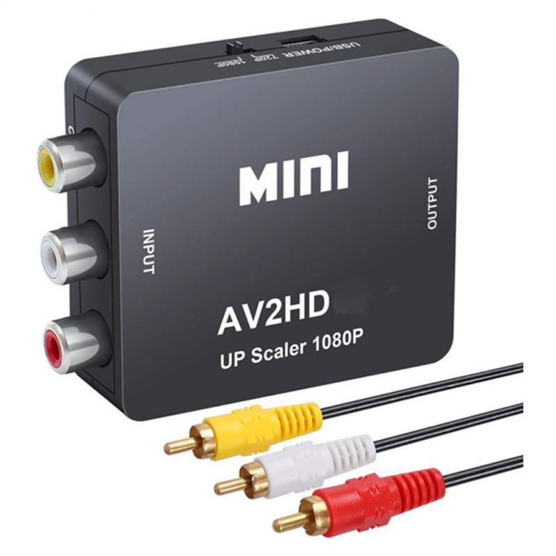 Portable Audio HD Video Composite Converter Box RCA AV To HD Converter Adapter CVBS Audio Video Adapter Wii NES SNES